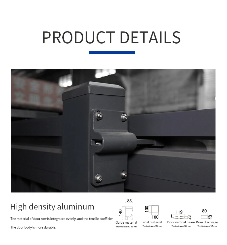 Golden Industrial Gray Smart Cantilever Sliding Gate for Factory Gate Designs