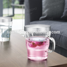 Elegant drinking glass cup with handle on Christmas promotion