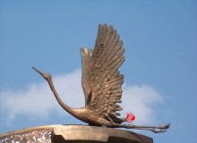 life size bronze wild goose statue in bronze