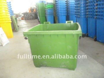 plastic garbage bin with wheels