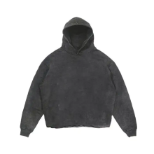 Vintage Heavy Weight Raw Hem Pullover Hoodie Men