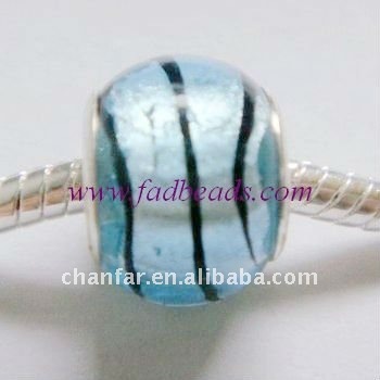 lowest price silver foil glass beads