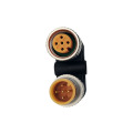 M12 to 2M12 5 Pole Sensor Connector