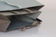 Recycle Matt Coated Paper Shoping Bags , 230gsm White Art C