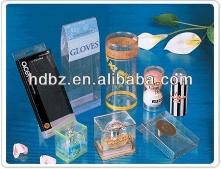 2013 foldable clear plastic packaging boxes