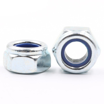 Blue White Zinc Grade 10 Nylon Insert Locknuts