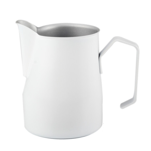 Coupe à lait et pot à lait en acier inoxydable, blanc