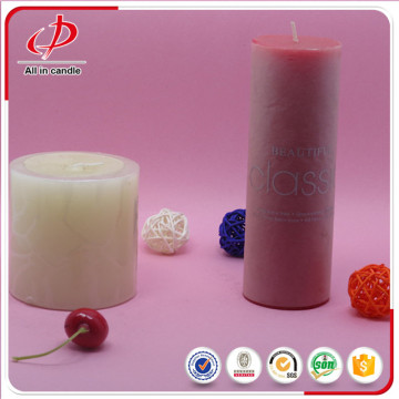 Party decorative thick tall white pillar candle