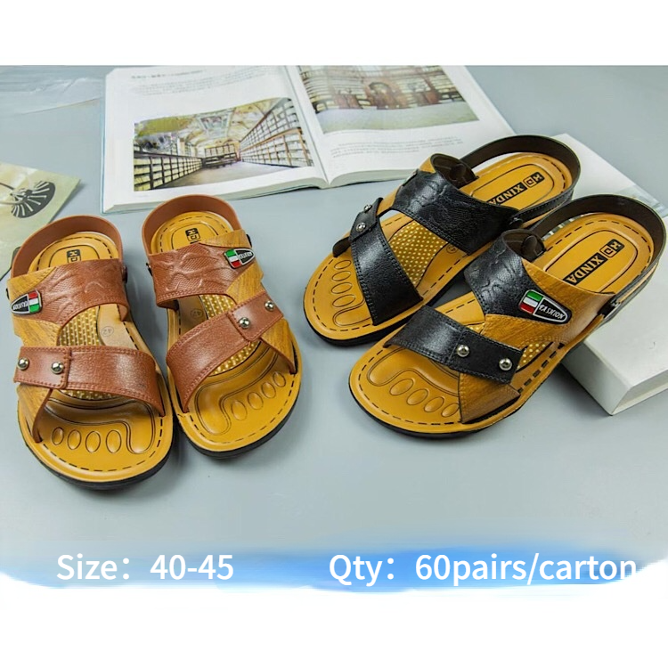 2021 New Design Custom Logo Slide Sandals PVC Soft Sandals Breathable Slippers Outdoor for Man OEM
