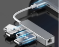 Aluminium Alloy USB3.2 Gen1 5Gbps Hub