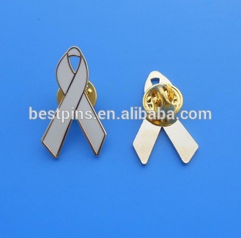 white ribbon brooch Stop Violence Awareness Pin Badge