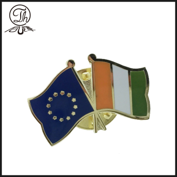 Gold Enamel Flag Lapel pin