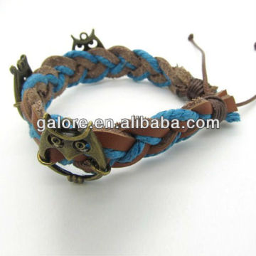 owl leather bracelet faux leather bracelet color leather bracelets