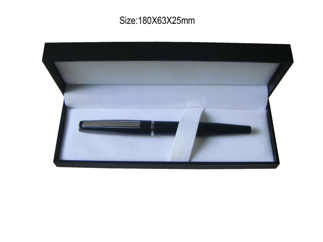 Custom Gift Black Plastic Hinge Pen Pencil Packing Box Case