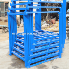 foldable galvanized stackable wire mesh container stacking rack