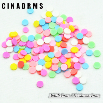 10 gram 5mmX1mm Candy Color Tiny Clay Round Slice, Clay Embellishment Supplies,Flatback Scrapbooking Miniatures