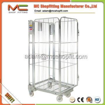 Supermarket cargo transport wire roll container storage contianer