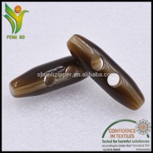 european classic style brown olive shape polyester coat toggle button wholesale