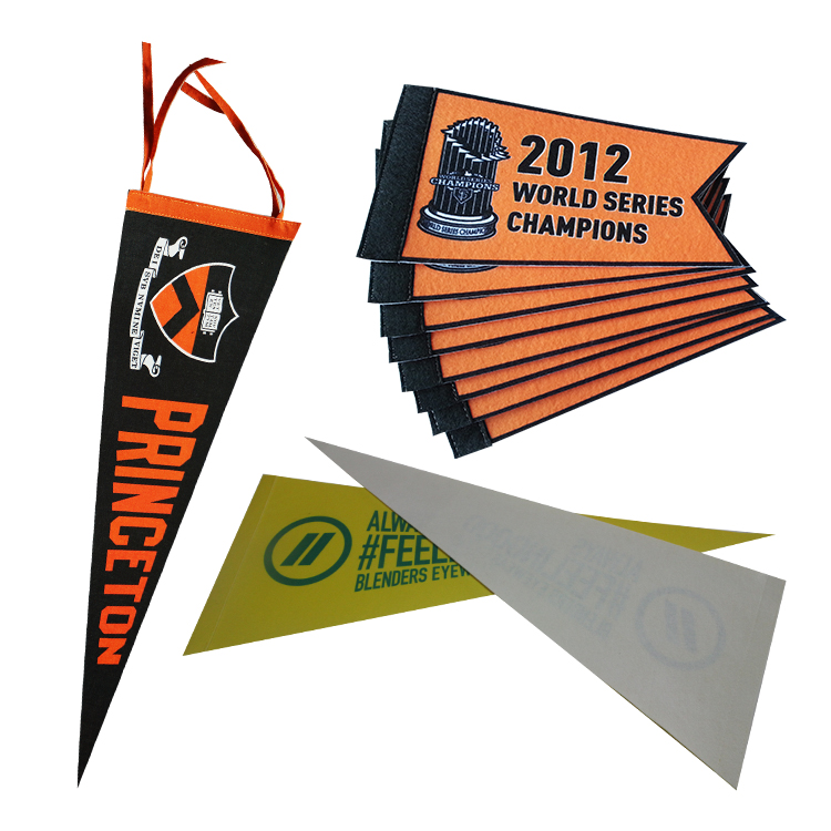 Oem Manufacturer University Digital Printing 30X70Cm Outdoor Triangle Flag Pennant Flags