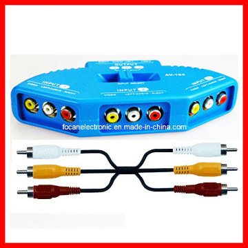 3 Ways Audio & Video Selector/Game Selector AV Selector /Audio Video Input Selector / AV Switch