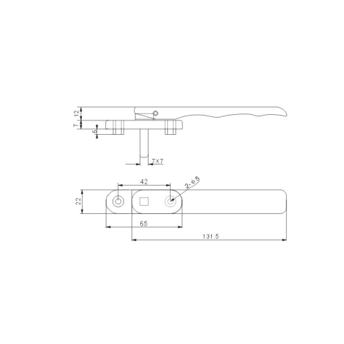 Multi-point lockable handle wave shape