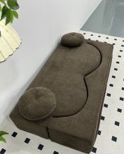 Transformable Compressed Sofa with Round Cushions