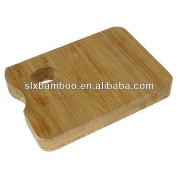 thick wood bamboo cutting board with hole