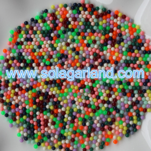 2MM 2.5MM 3MM Microbead Miniature Beads Acrylic Round Tiny No Hole Beads