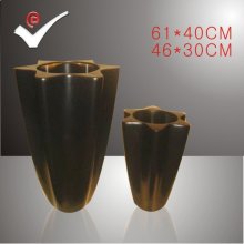 hand painted trumpet vases