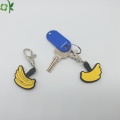 Fast Delivery Banana Shape Silicone Pet Tag Keychain