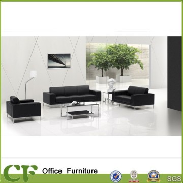 Black PU office sofa