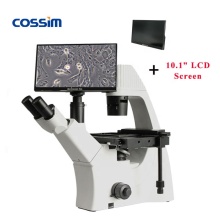 China Trinocular Phase Contrast Inverted Microscopes Digital LCD Inverted Biological Microscope