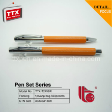 TTX Elegant Ball Pen, Roller Pen, Leather Pen Set (TTX-T245BR)