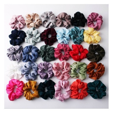 Fashionable Thick Elastic Hair Ties and Velvet Scrunchies for Girls