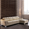 Lounge coklat kulit 2 keping Bahagian Sleeper Sofa