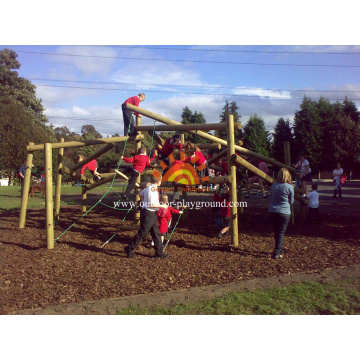 children's rope climbing outdoor structure playground