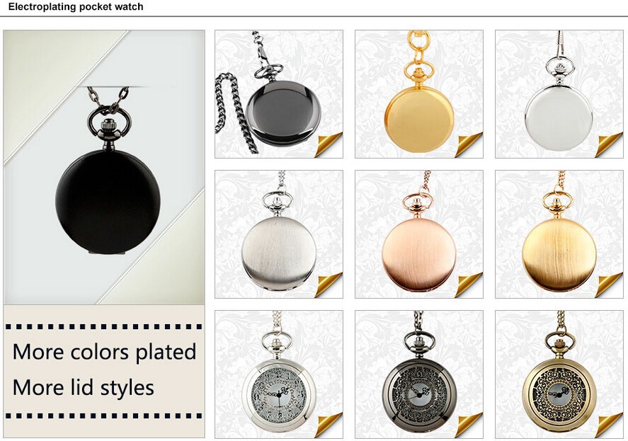 China factory wholesale High Quality Matte Black blank Pocket Watch with cheap price