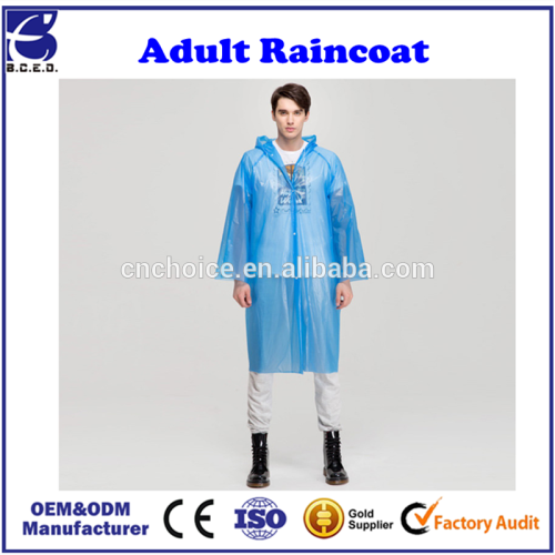 Portable Adult Rain Poncho, Opret Reusable Raincoat with Hoods and Sleeves, Lightweight and Perfect for Outdoor Activity