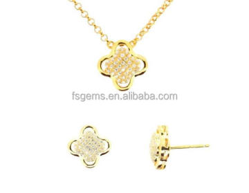 Newest Flower Designs Gold Necklace