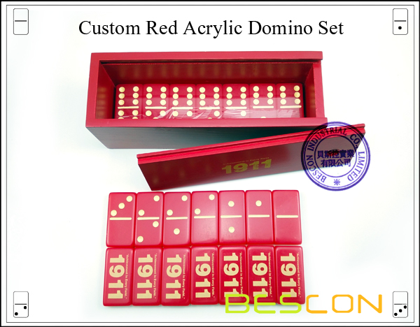 Red Acrylic Domino Set-2