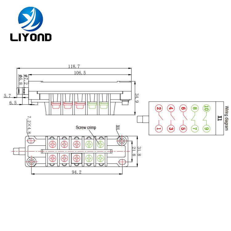 FK10-II-32 High voltage switchgear operating mechanisms auxiliary switch for earthing switch