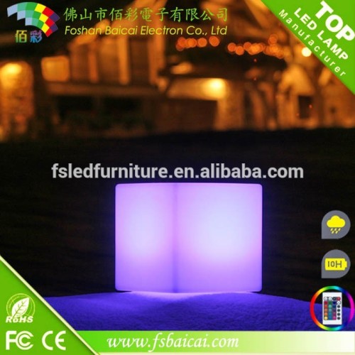 Battery charged wireless LED cube chair lighting