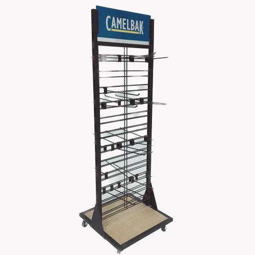 Travel item display rack metal display