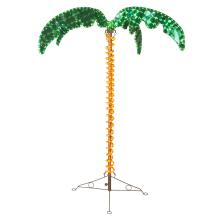 Deluxe Tropical LED Rope Light Palm Tree with Lighted Holographic Trunk and Fronds, 4.5 ft