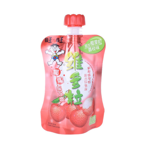 Offset Printing Plastic Zip Lock Spout Drink Pack