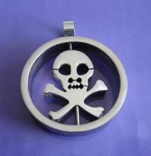 Gothic Rolling Skull Head Stainless Steel Pendant SSP108