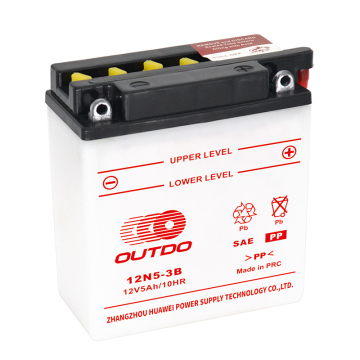 12N5-3B Flooded Rechargeable Lead Acid Motorcycle Batteries