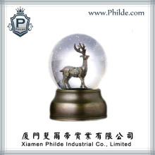 Antler Elk Figurine Snow Water Globe