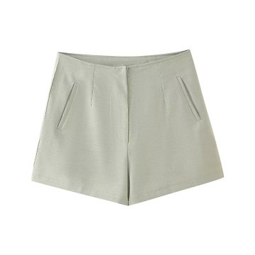 KAR & OT ZA Women's 2024 Spring Khaki High Waist Casual Shorts