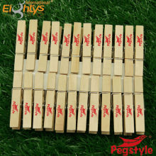 wooden pegswith logo clips clothespins